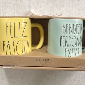 NIB Rae Dunn artisan collection by Magenta Easter (Spanish) mug set
